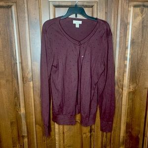 Loft Purple Cardigan